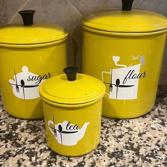 MCM Kitchen Vintage Retro Kitchen Canisters Poshmark